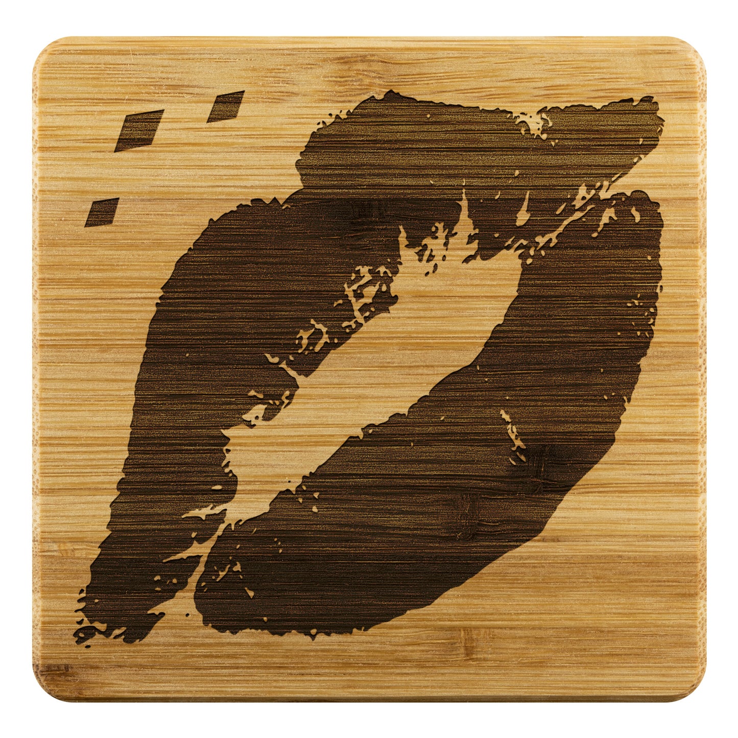 Kiss Me | Etched On Bamboo Coaster