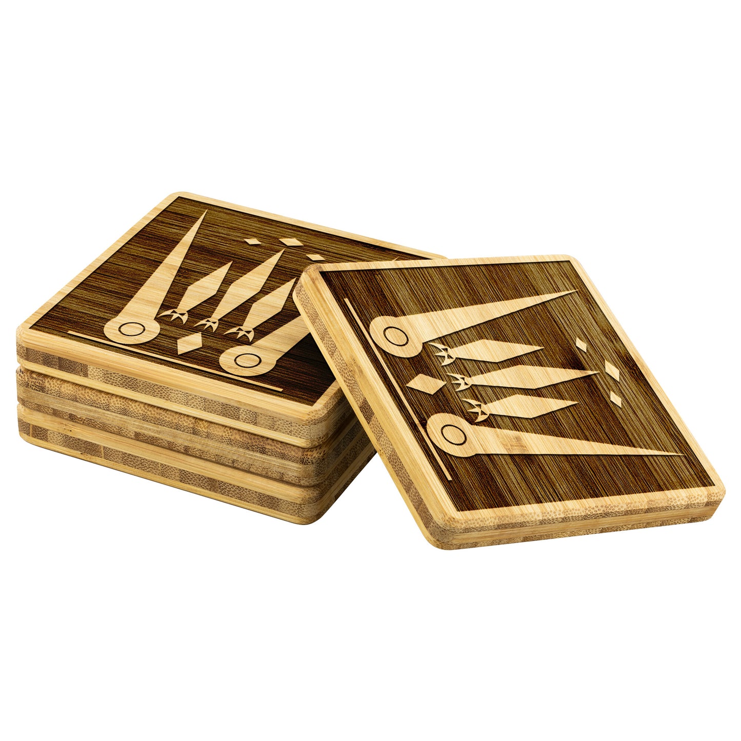Purple Rich Apparel | Out Etch On Bamboo Coaster
