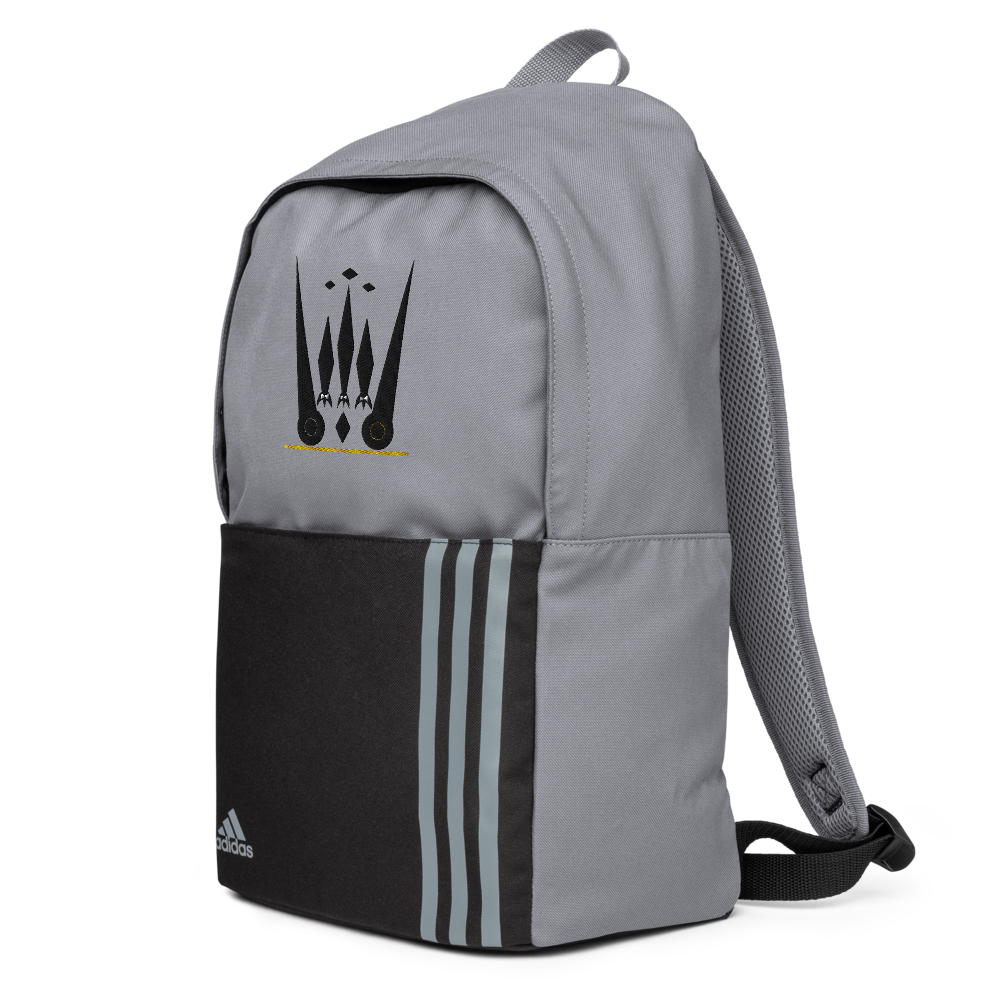 Purple Rich Apparel | Black on Grey Adidas Backpack