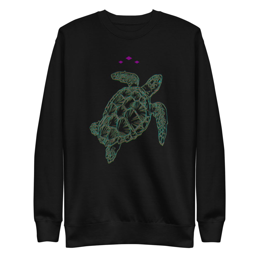 Sea Turtle | Colors On Black Sweatshirt