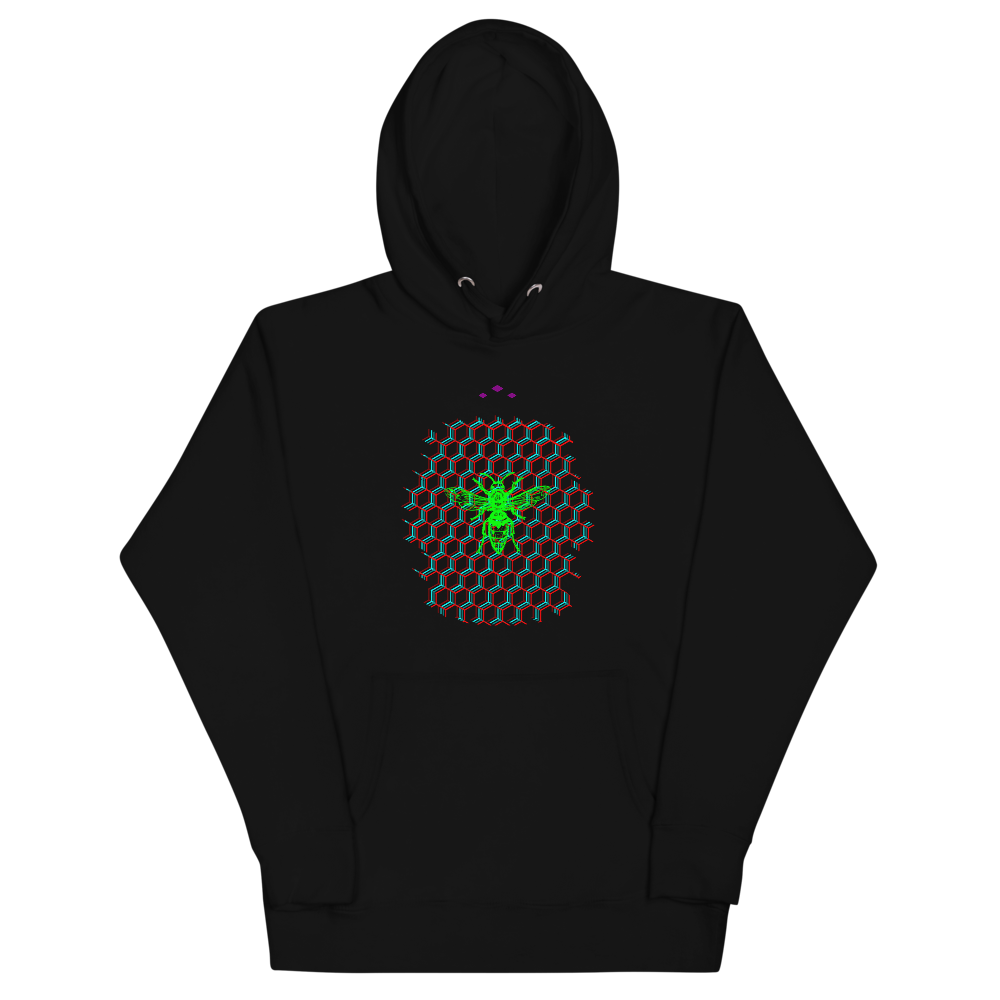 Hive | Green On Black Hoodie
