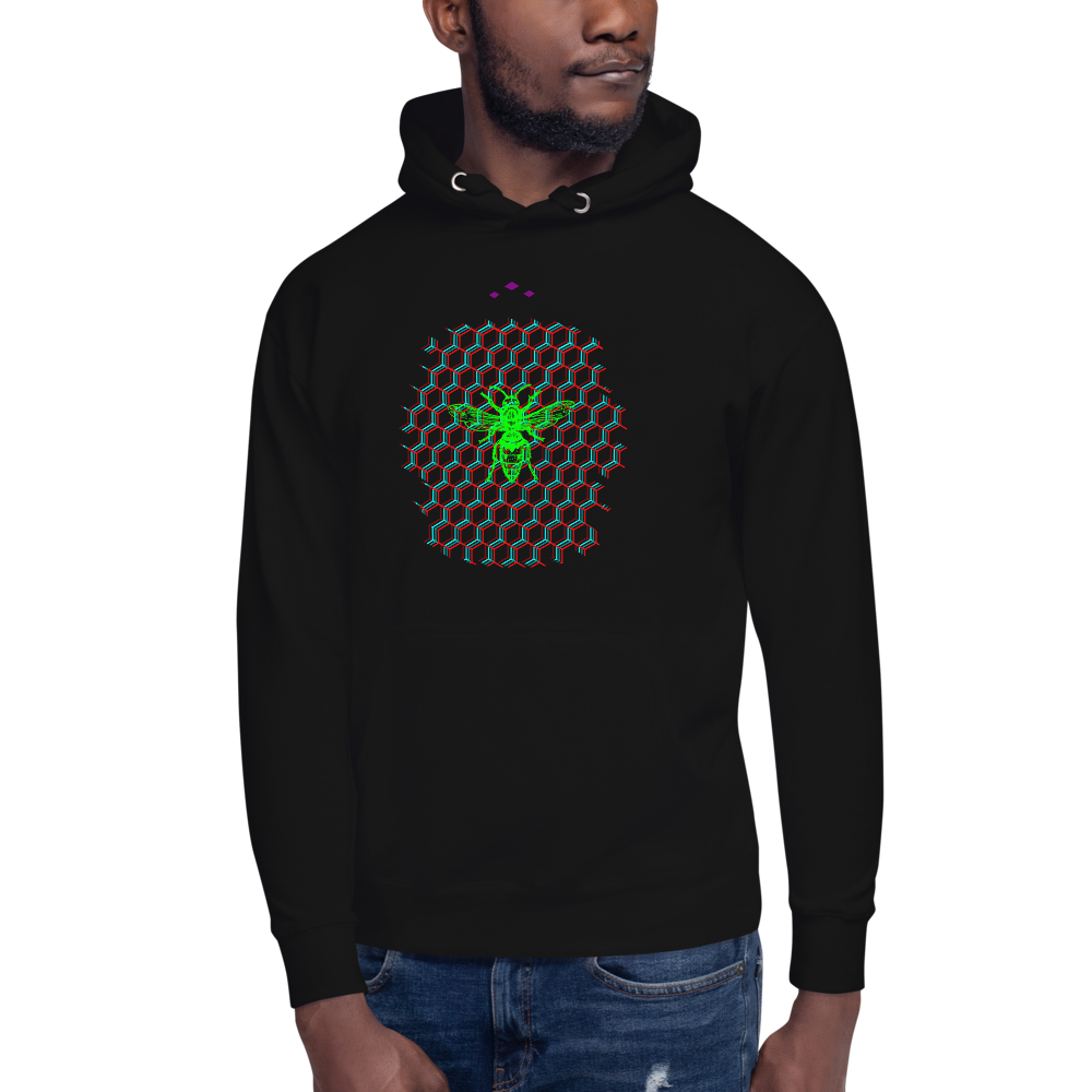 Hive | Green On Black Hoodie