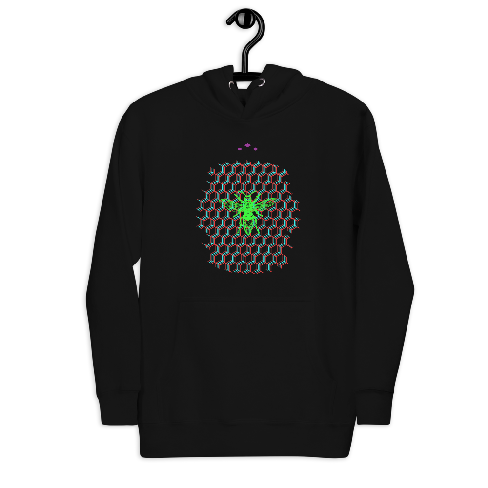 Hive | Green On Black Hoodie