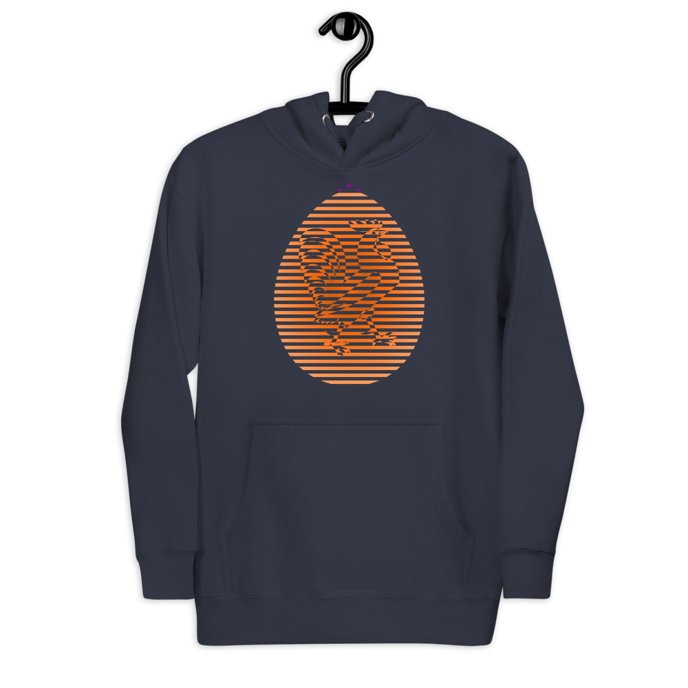 Rooster | Copper On Navy Hoodie – Purple Rich Apparel