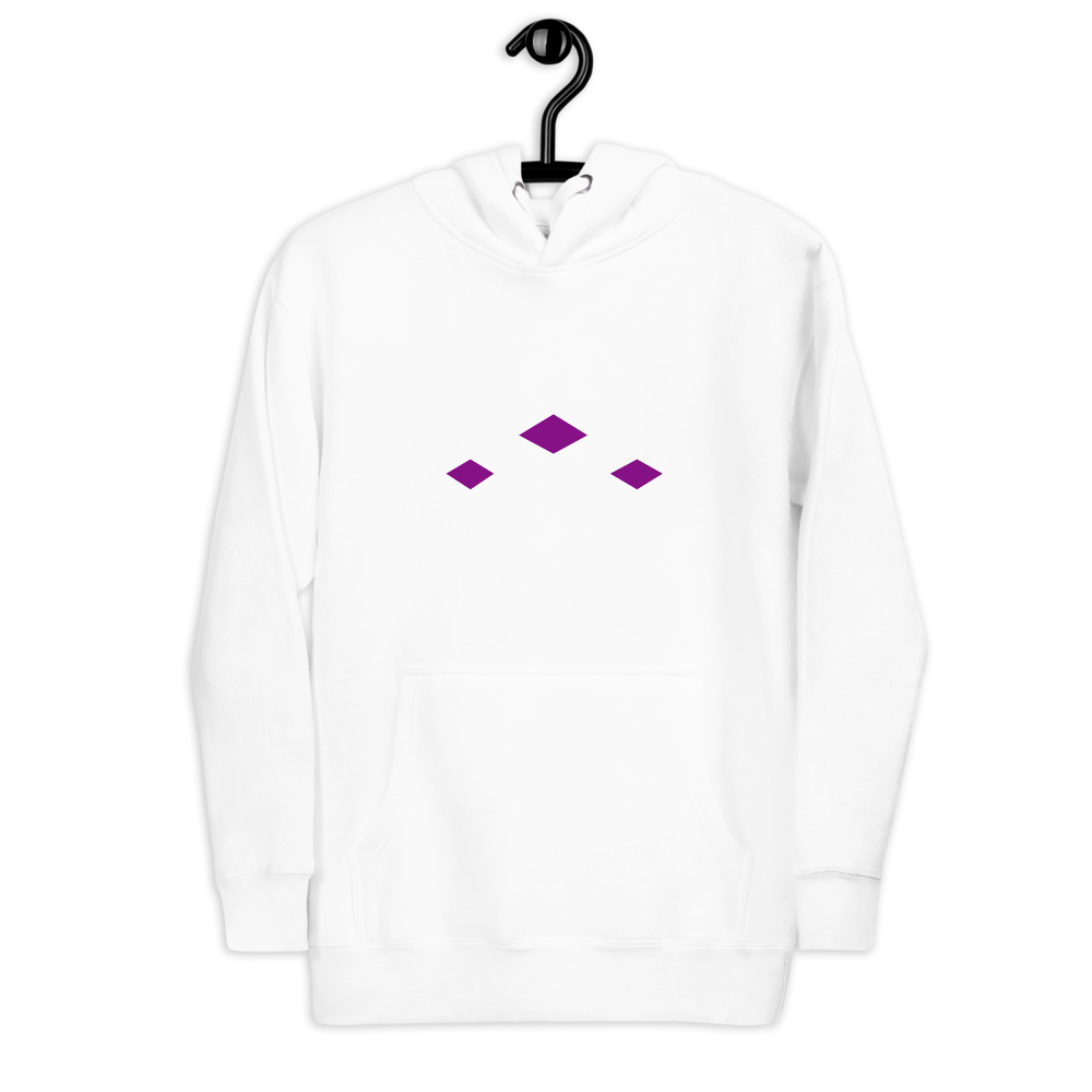 We Are Here Purple On White Hoodie