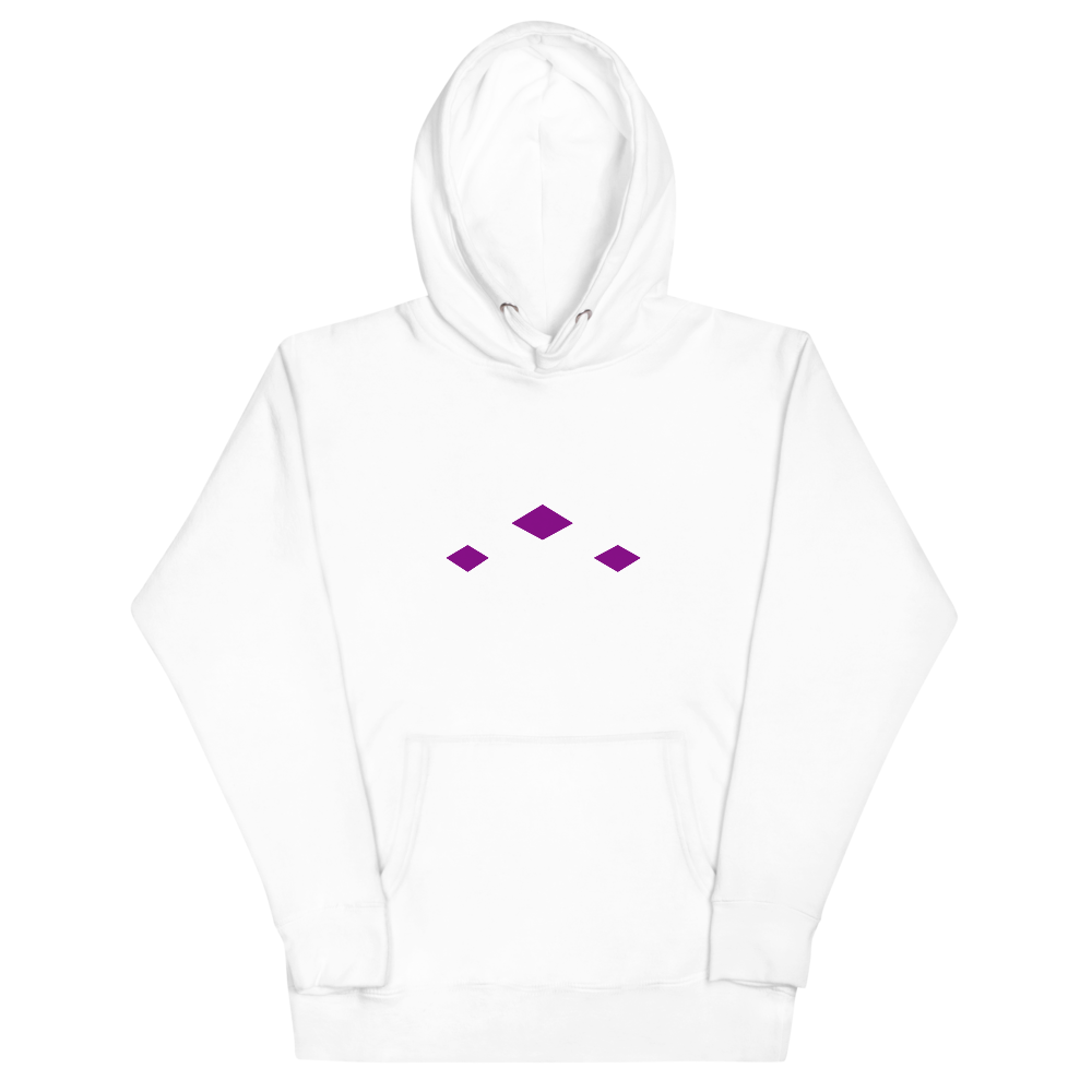 We Are Here | Purple On White Hoodie