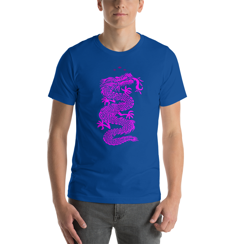 Dragon | Pink On Royal Blue