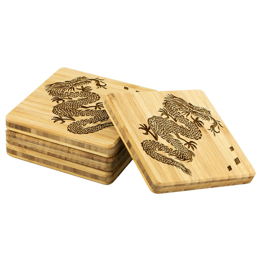 Dragon | Etched On Bamboo Coaster
