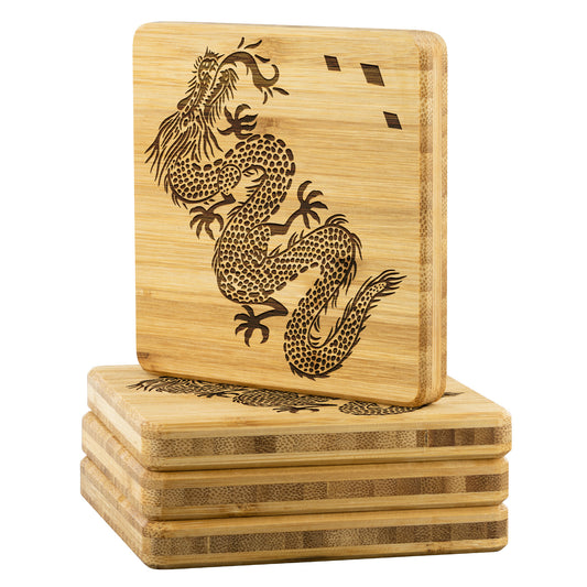 Dragon | Etched On Bamboo Coaster
