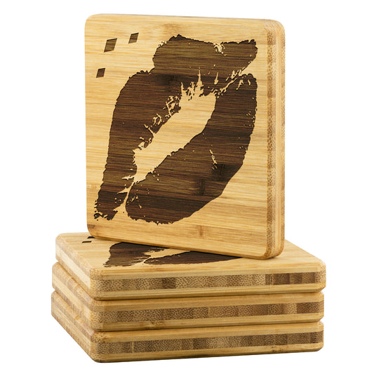 Kiss Me | Etched On Bamboo Coaster