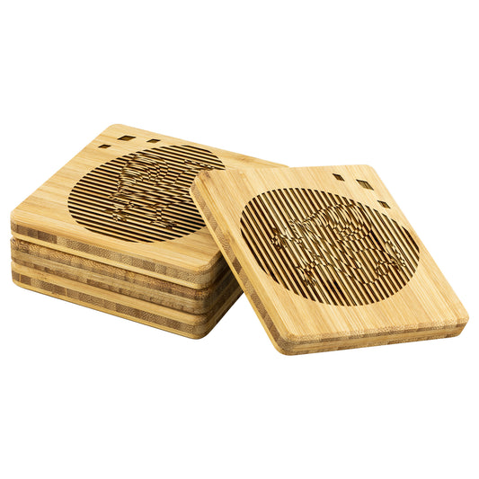 Rooster | Etched On Bamboo Coaster