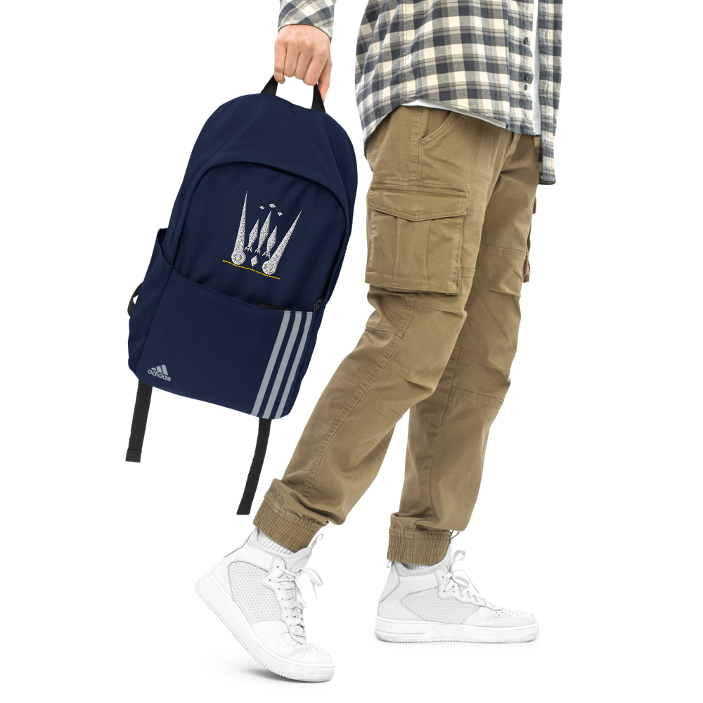 Purple Rich Apparel | White On Navy Adidas Backpack