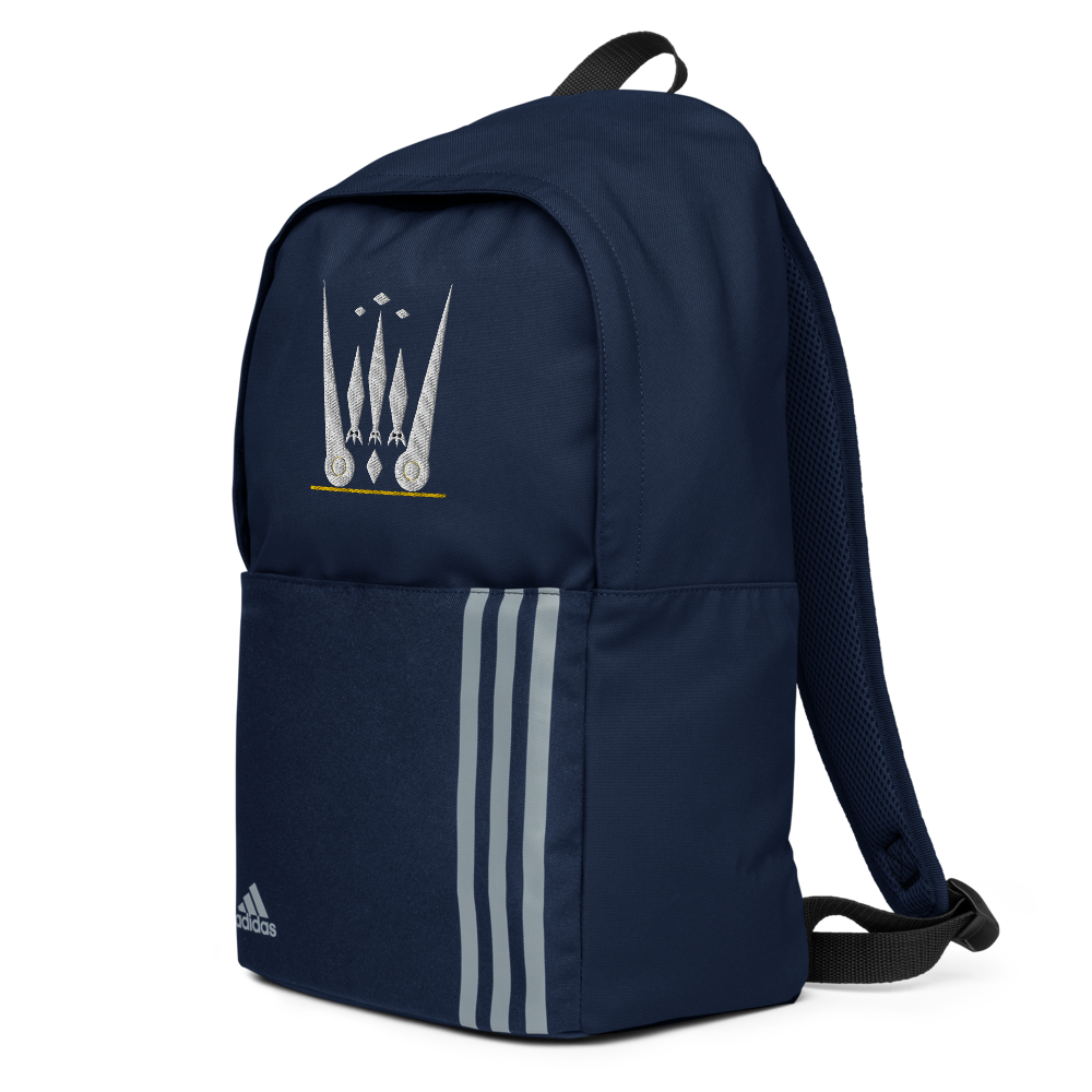 Purple Rich Apparel | White On Navy Adidas Backpack