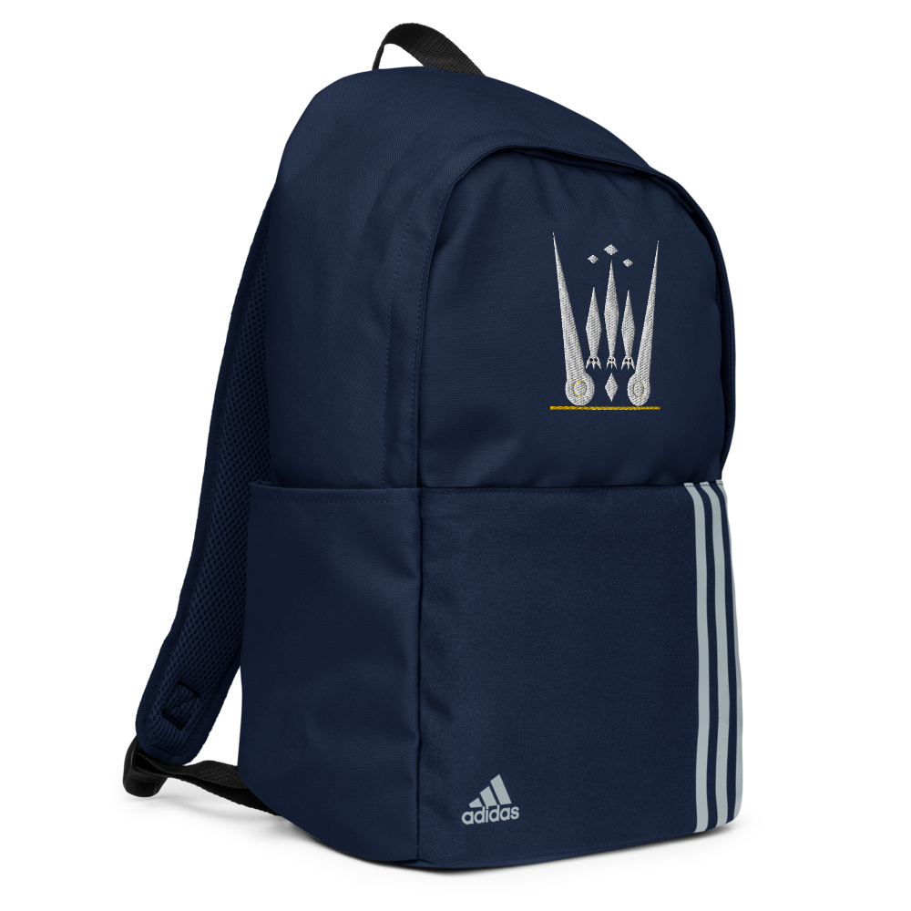 Purple Rich Apparel | White On Navy Adidas Backpack