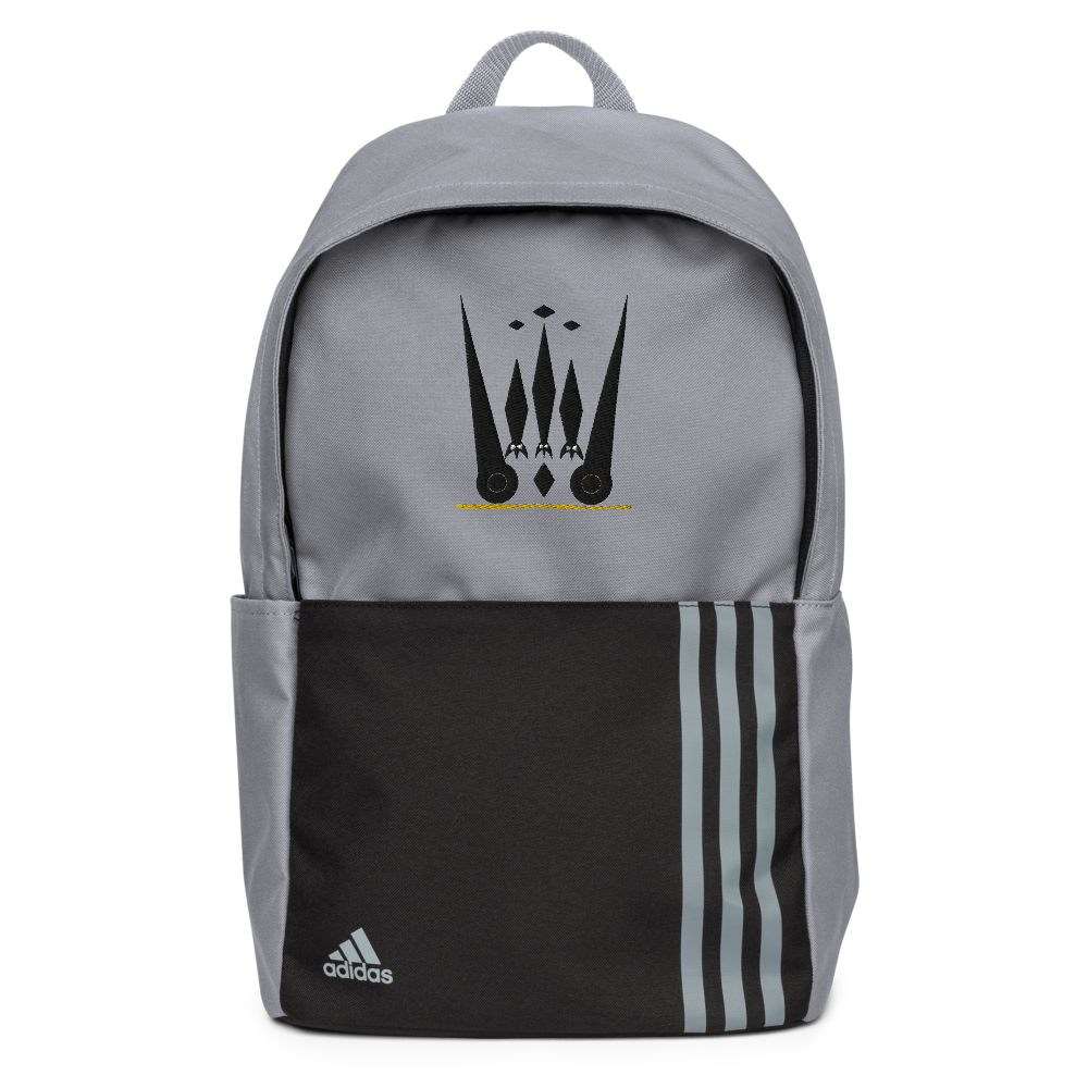 Purple Rich Apparel | Black on Grey Adidas Backpack