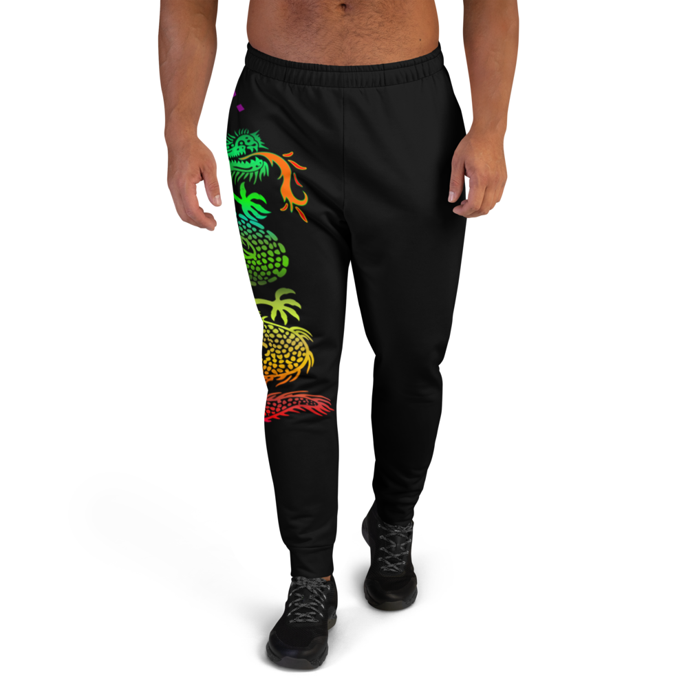 Dragon | Colors On Black Joggers