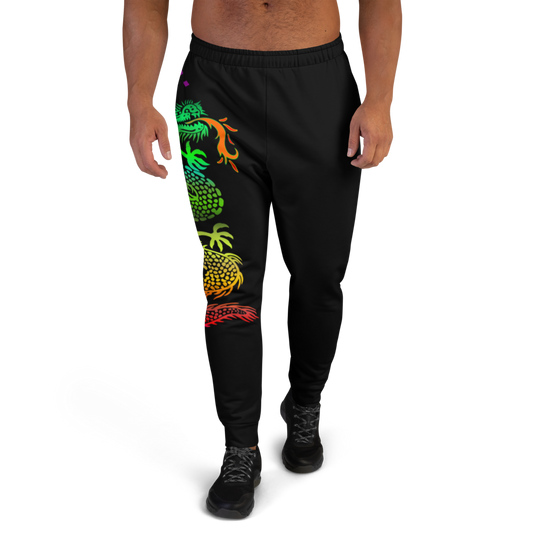 Dragon | Colors On Black Joggers