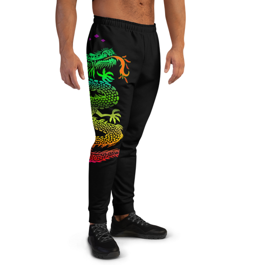 Dragon | Colors On Black Joggers