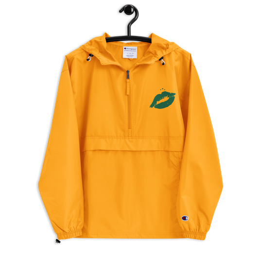 Kiss Me | Green on Orange Champion Jacket