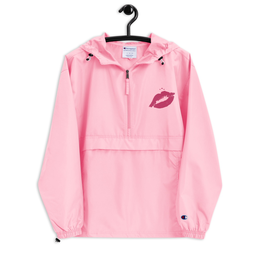 Kiss Me | Berry on Pink Champion Jacket