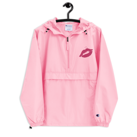 Kiss Me | Berry on Pink Champion Jacket