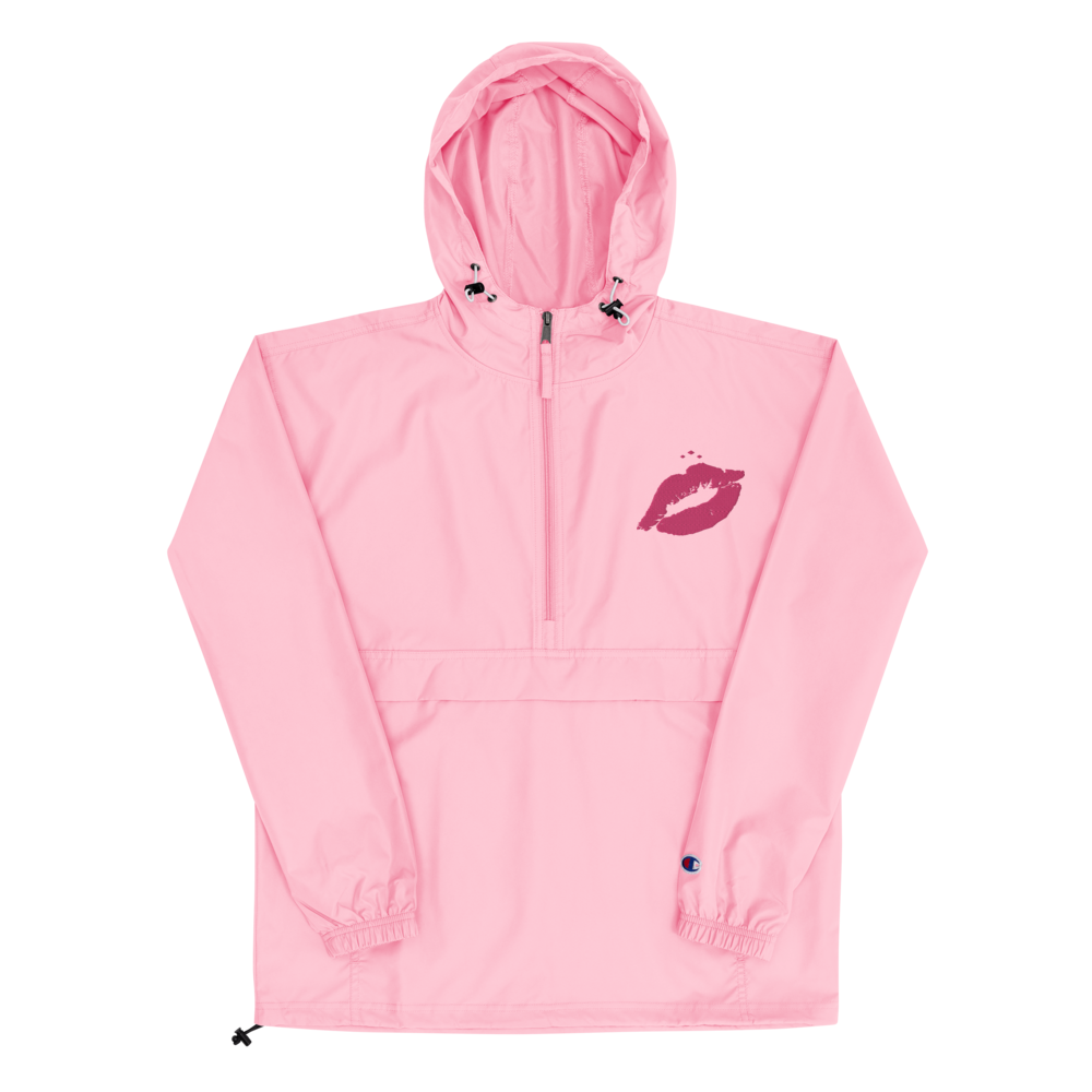 Kiss Me | Berry on Pink Champion Jacket