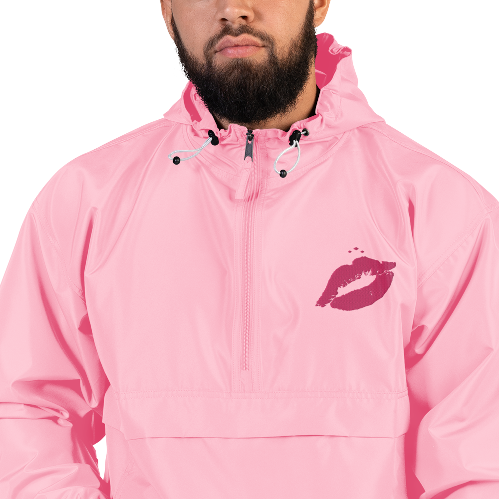 Kiss Me | Berry on Pink Champion Jacket