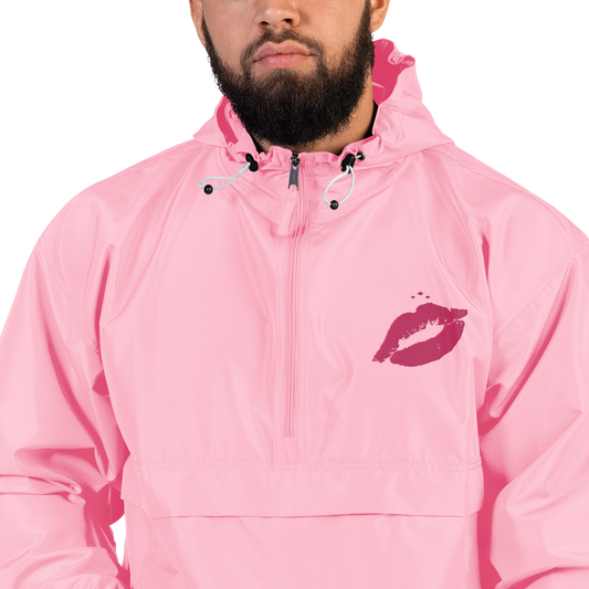 Kiss Me | Berry on Pink Champion Jacket