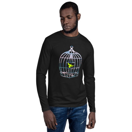 Uncaged | Green On Black Long Sleeve