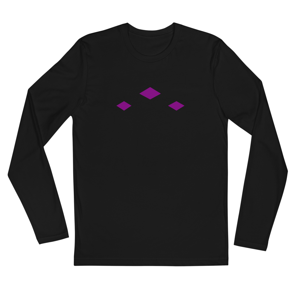 We Are Here | Purple On Black Long Sleeve