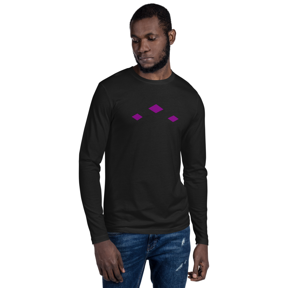 We Are Here | Purple On Black Long Sleeve