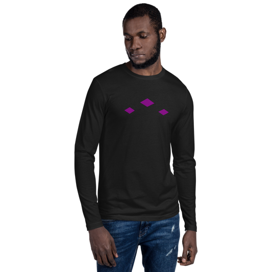 We Are Here | Purple On Black Long Sleeve