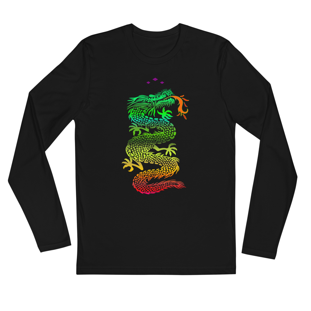 Dragon | Colors On Black Long Sleeve