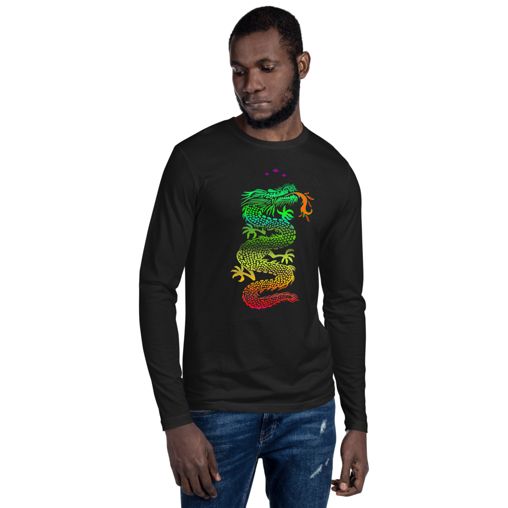 Dragon | Colors On Black Long Sleeve