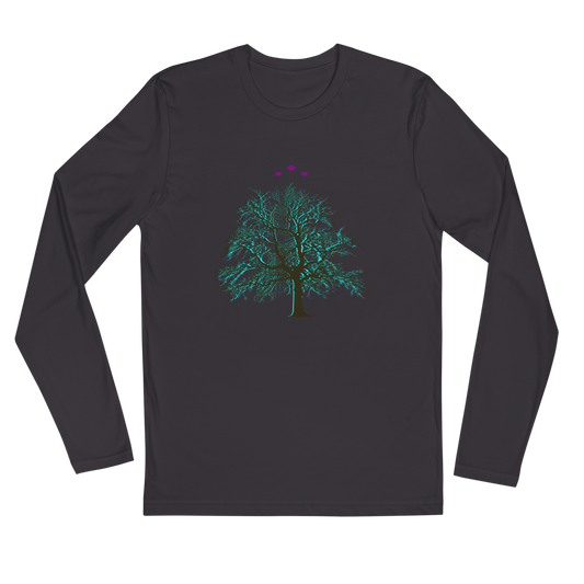 Tree's Light | Blue On Metal Long Sleeve