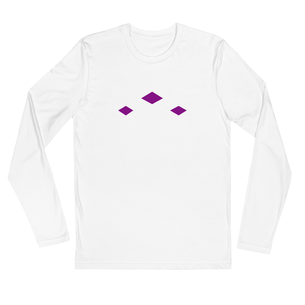 We Are Here | Purple On White Long Sleeve