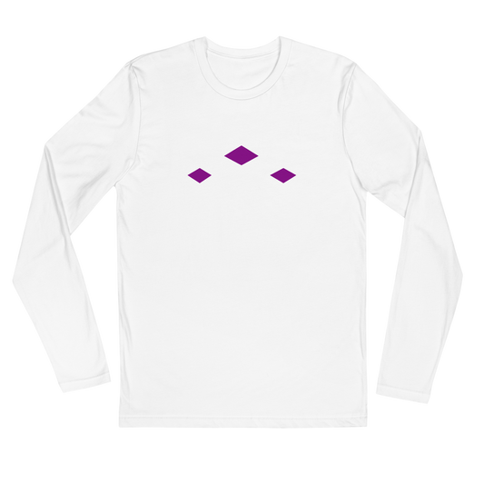 We Are Here | Purple On White Long Sleeve