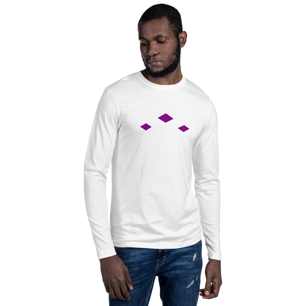 We Are Here | Purple On White Long Sleeve