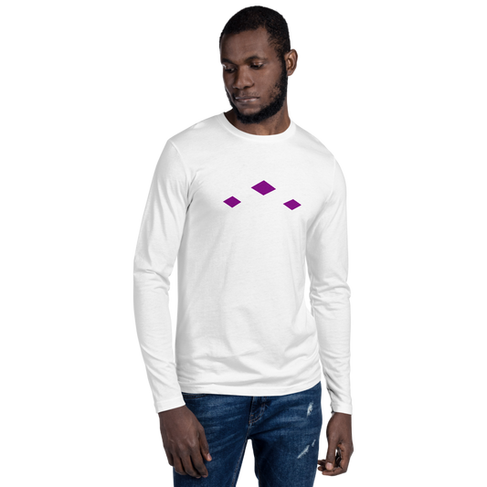 We Are Here | Purple On White Long Sleeve