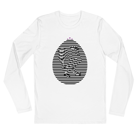 Rooster | Black On White Long Sleeve