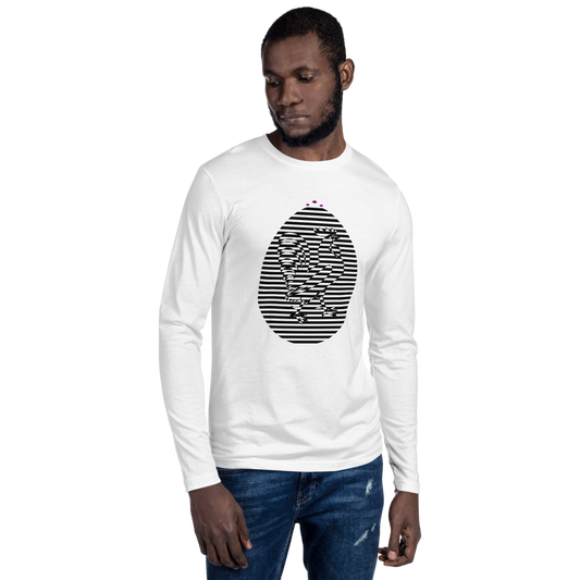 Rooster | Black On White Long Sleeve