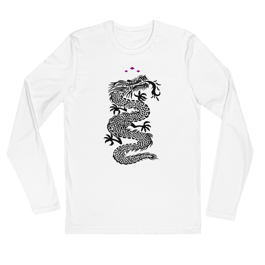 Dragon | Black On White Long Sleeve