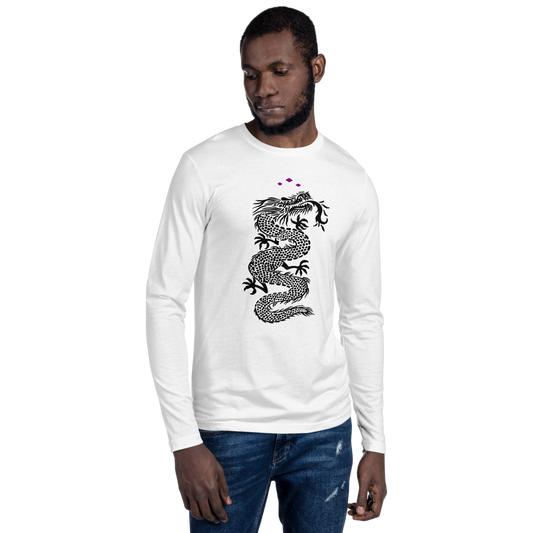 Dragon | Black On White Long Sleeve