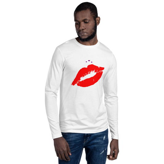 Kiss Me | Red On White Long Sleeve