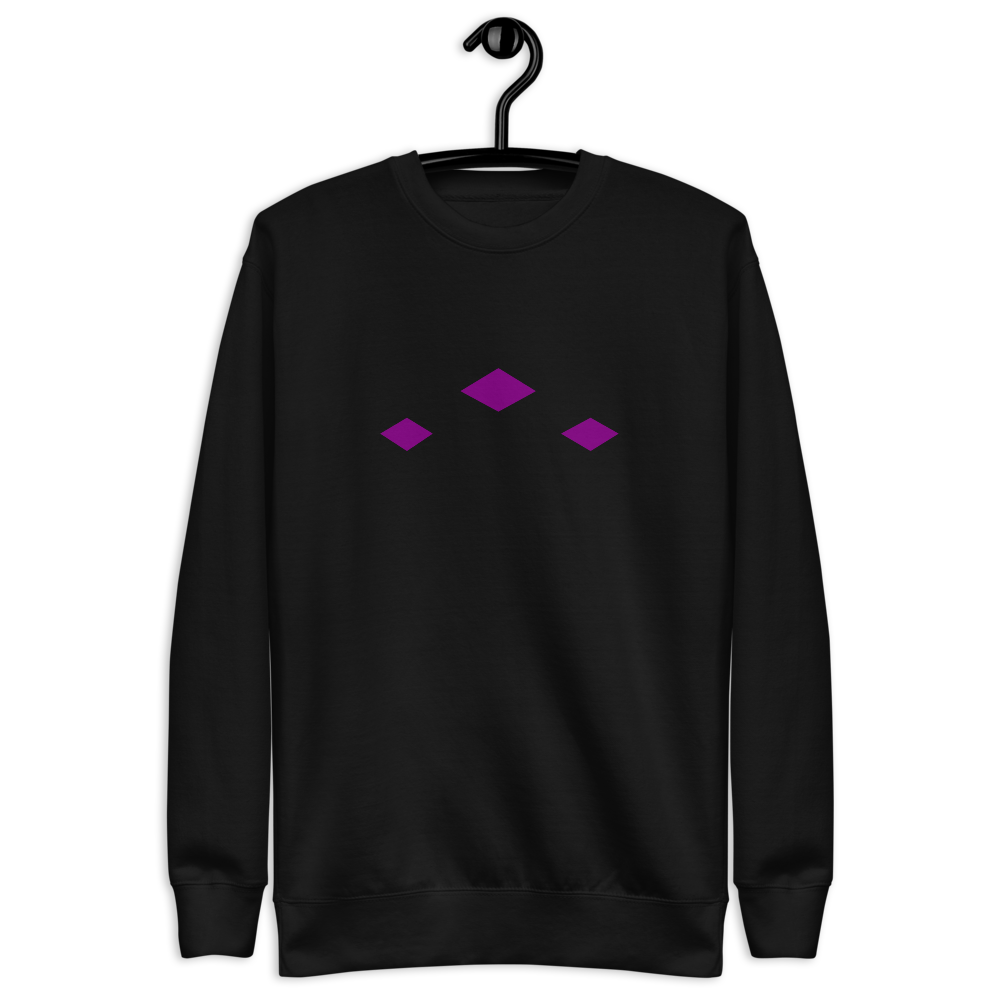 We Are Here | Purple On Black Sweatshirt