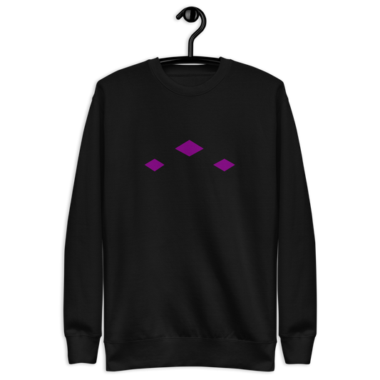 We Are Here | Purple On Black Sweatshirt