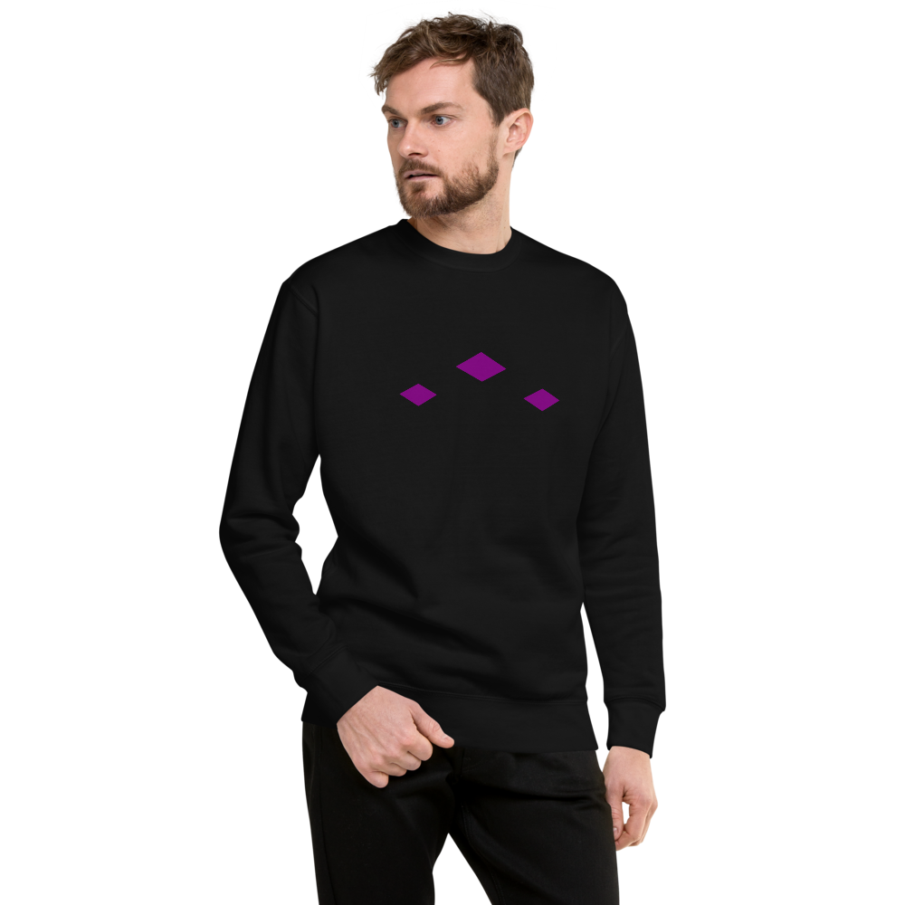 We Are Here | Purple On Black Sweatshirt