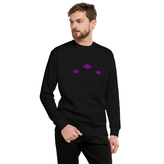 We Are Here | Purple On Black Sweatshirt