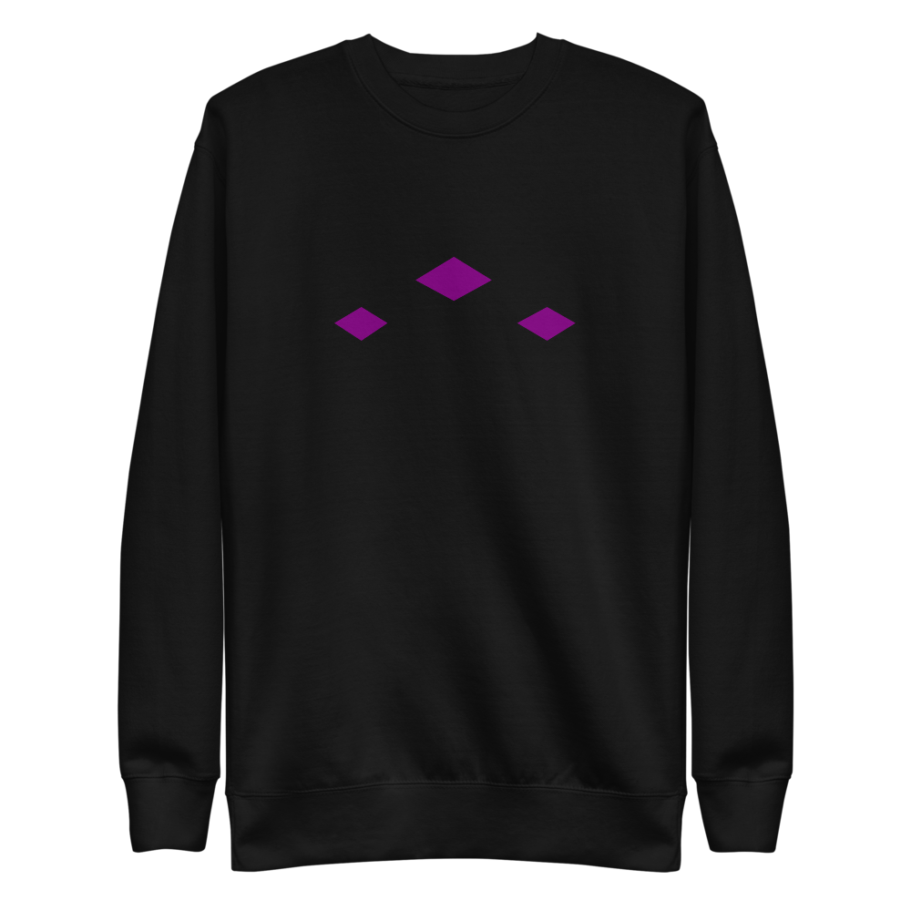 We Are Here | Purple On Black Sweatshirt