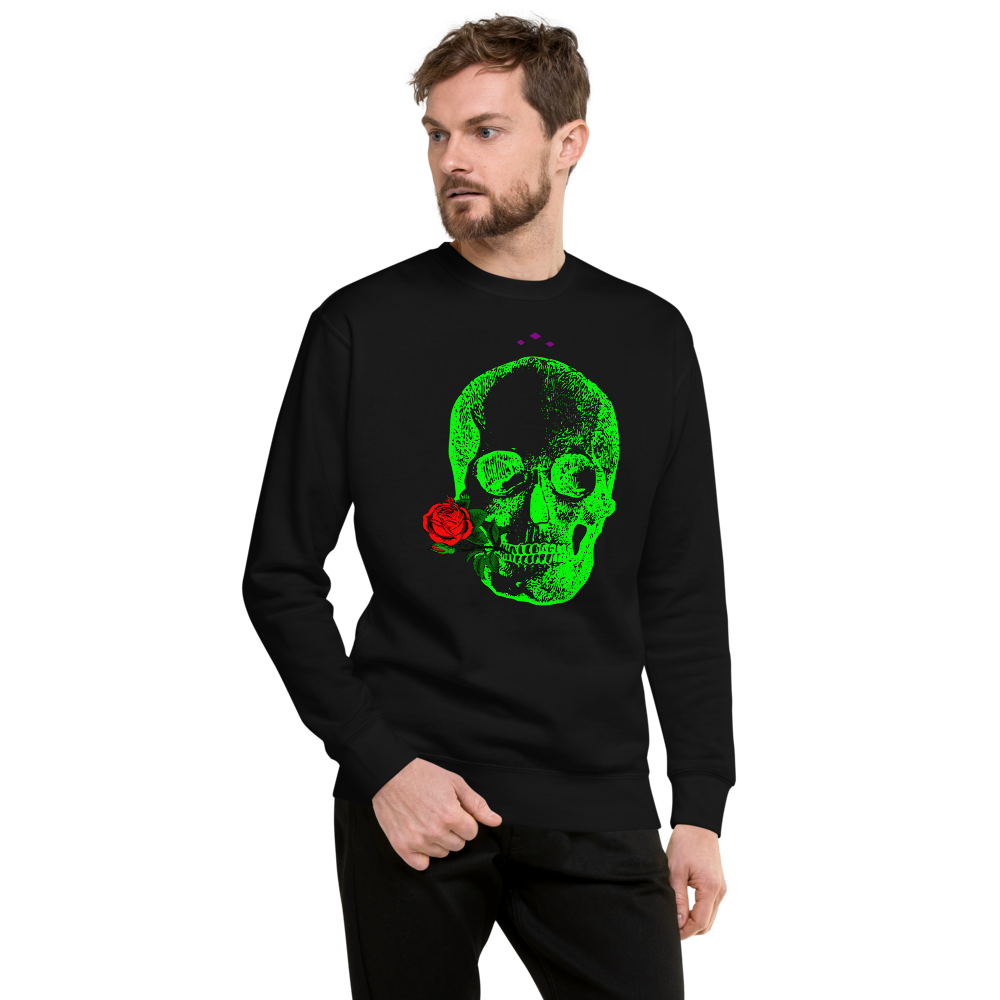 Romance 4Ever | Green On Black Sweatshirt